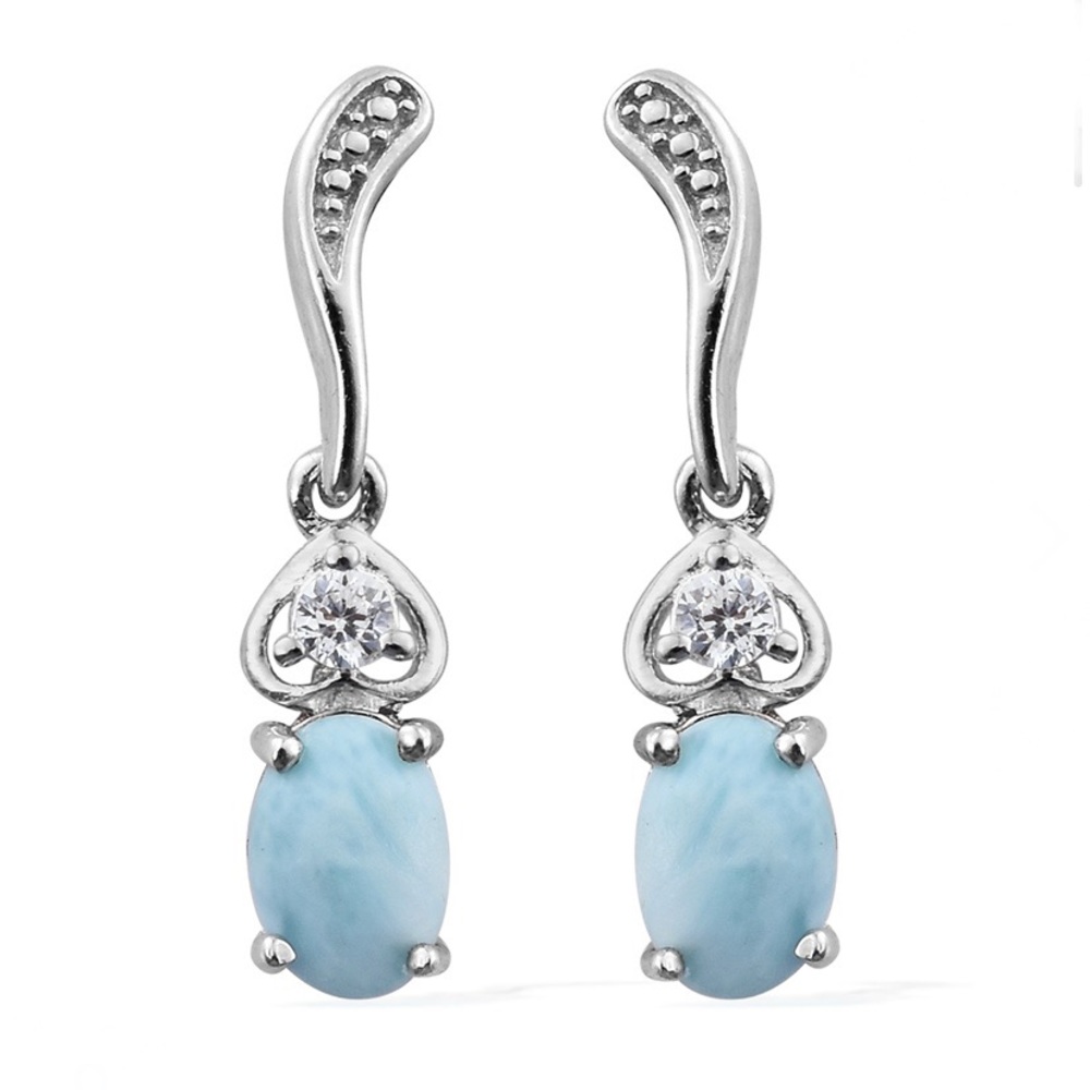 NWT Larimar Dangle Earrings